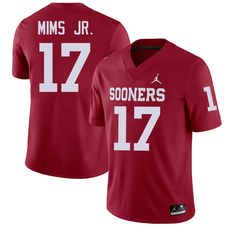 Marvin Mims Jr. Oklahoma Sooners Jersey,Oklahoma Sooners Football Uniforms,Jersey-Crimson